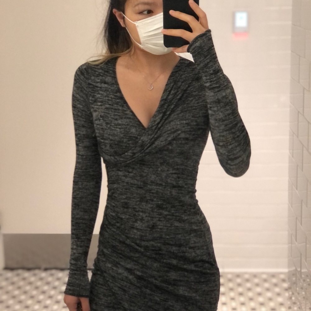 Wilfred Free Heathered Grey Bodycon Dress